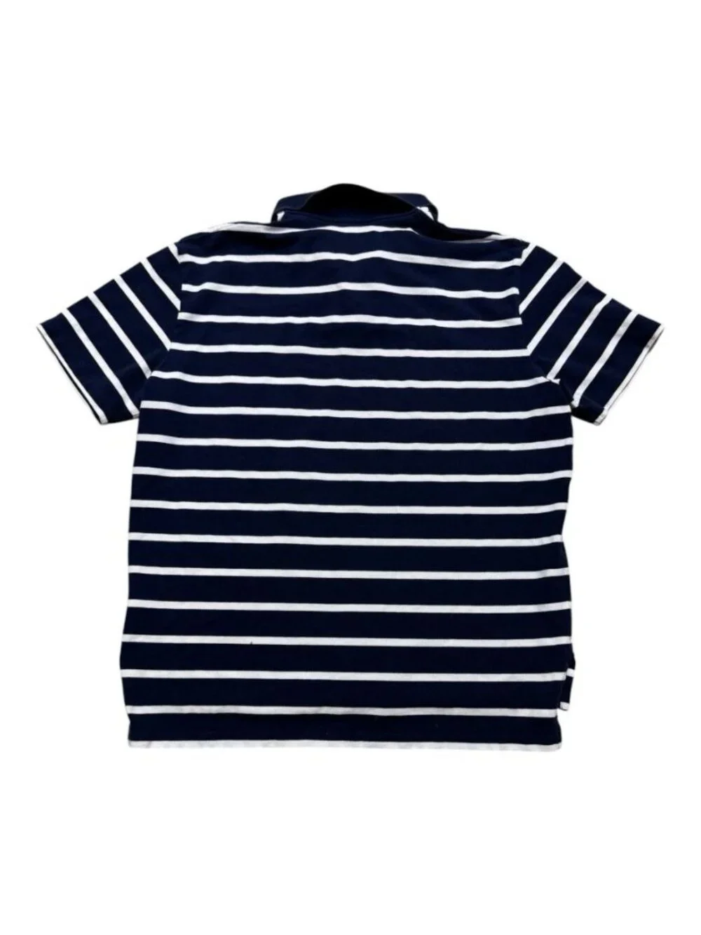 Polo Ralph Lauren Mens XL Navy White Striped Pocket Polo Shirt Red Pony Cotton